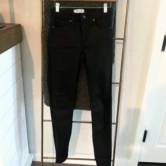 Madewell Black High Rise Skinny Jeans - Picture 1 of 4